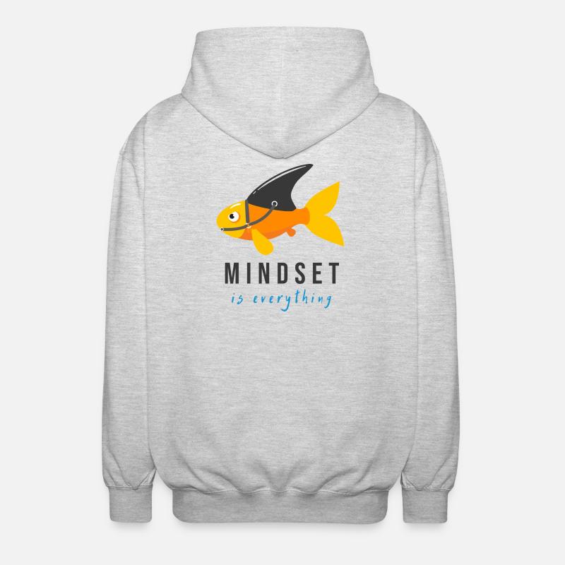 Mindset is everything - Veste à capuche unisexe - gris clair chiné