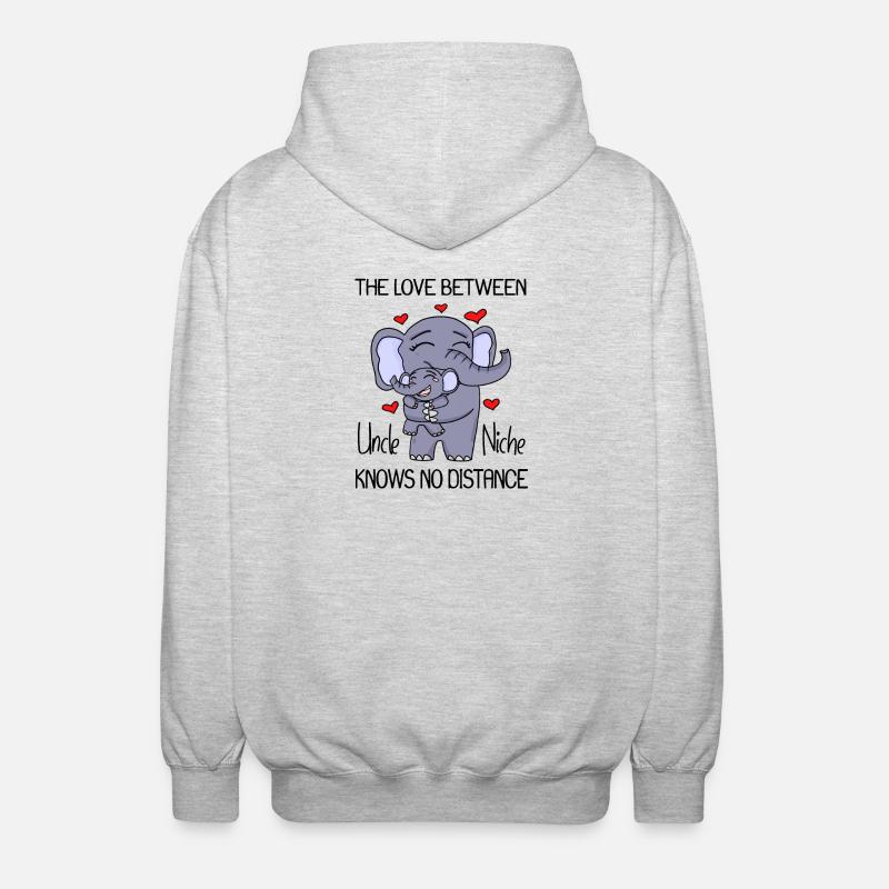 Love between uncle and niece - Unisex Hooded Jacket - light heather grey