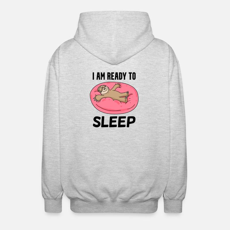 Je suis prêt à dormir - Veste à capuche unisexe - gris clair chiné