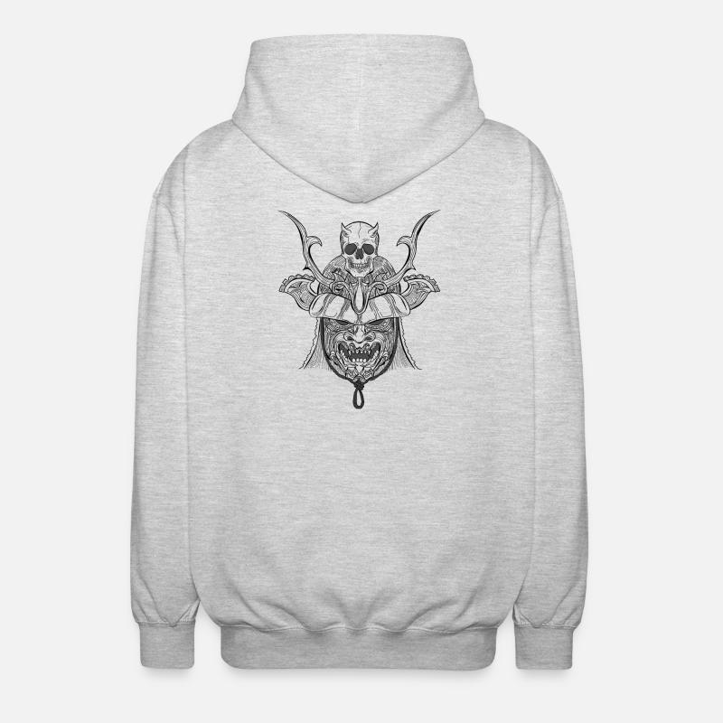 SAMURAI ver 2 - Unisex Kapuzenjacke - Hellgrau meliert