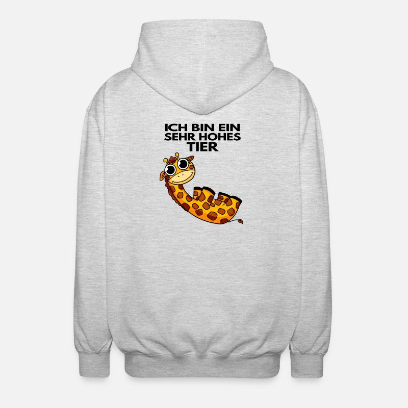 Teamleiter Giraffe Trainer Leitung Chef - Unisex Kapuzenjacke - Hellgrau meliert