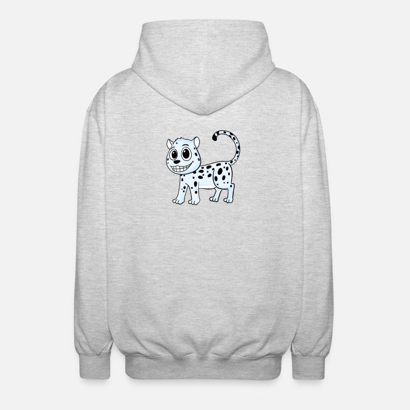 Snow Leopard Leopard - Unisex Hooded Jacket - light heather grey