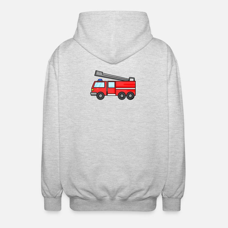 Fire Brigade Car - Unisex Hooded Jacket - light heather grey