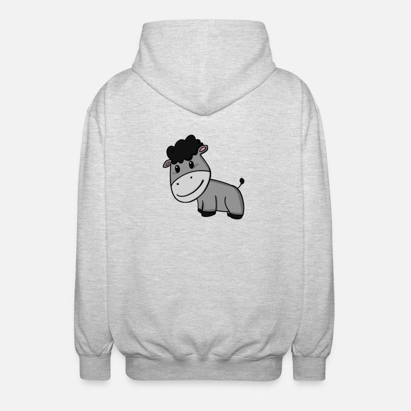 Esel - Unisex Kapuzenjacke - Hellgrau meliert