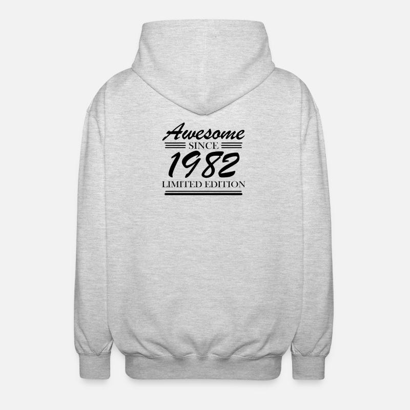 1982 - Né en 1982 - Veste à capuche unisexe - gris clair chiné