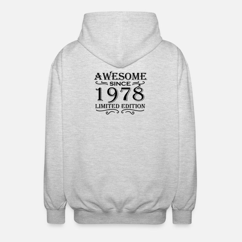 1978 - Né en 1978 - Veste à capuche unisexe - gris clair chiné