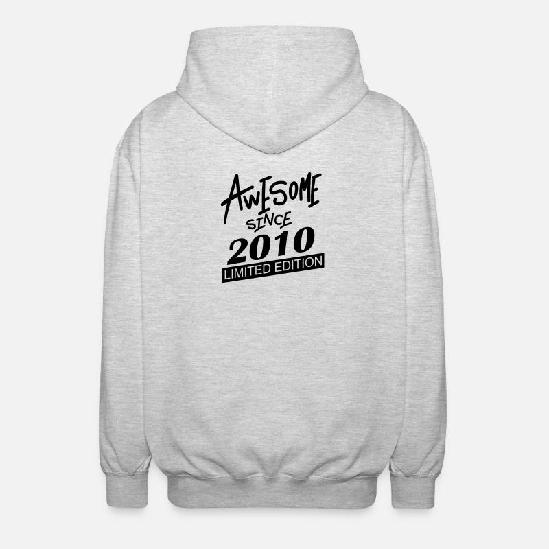 2010 - Born 2010 - Unisex Hooded Jacket - light heather grey