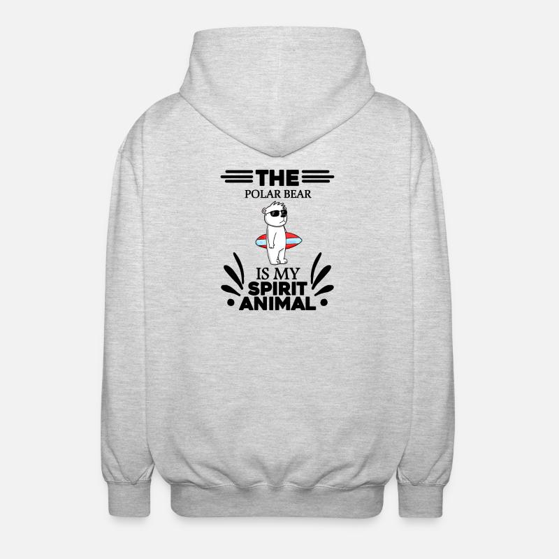 Polar Bear Polar Bear Bear - Unisex Hooded Jacket - light heather grey