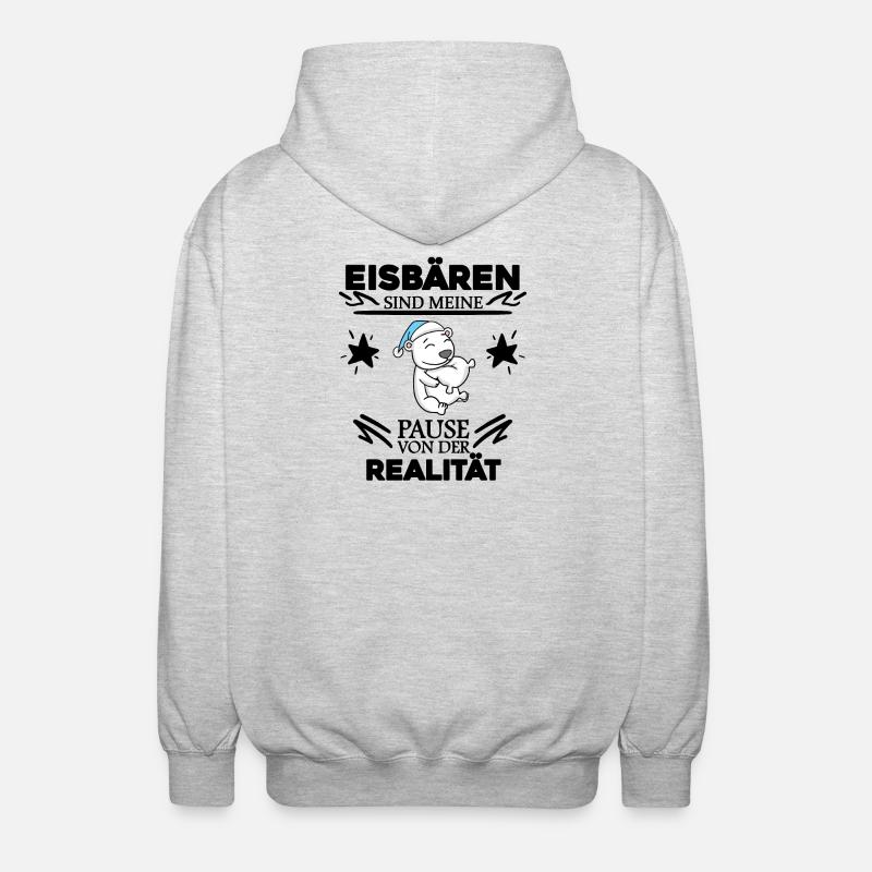 Eisbär - Unisex Kapuzenjacke - Hellgrau meliert