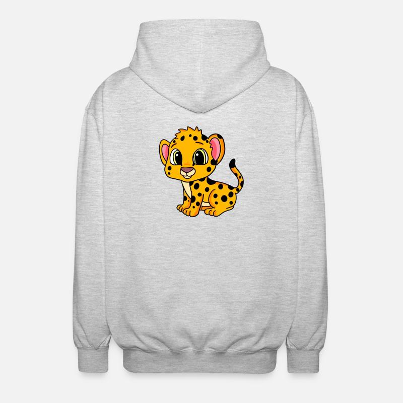Cheetah - Unisex Hooded Jacket - light heather grey