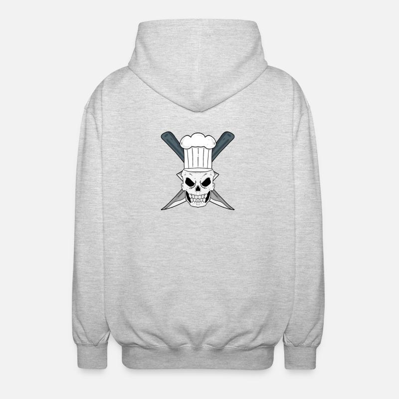 Skull Koch - Unisex Hooded Jacket - light heather grey
