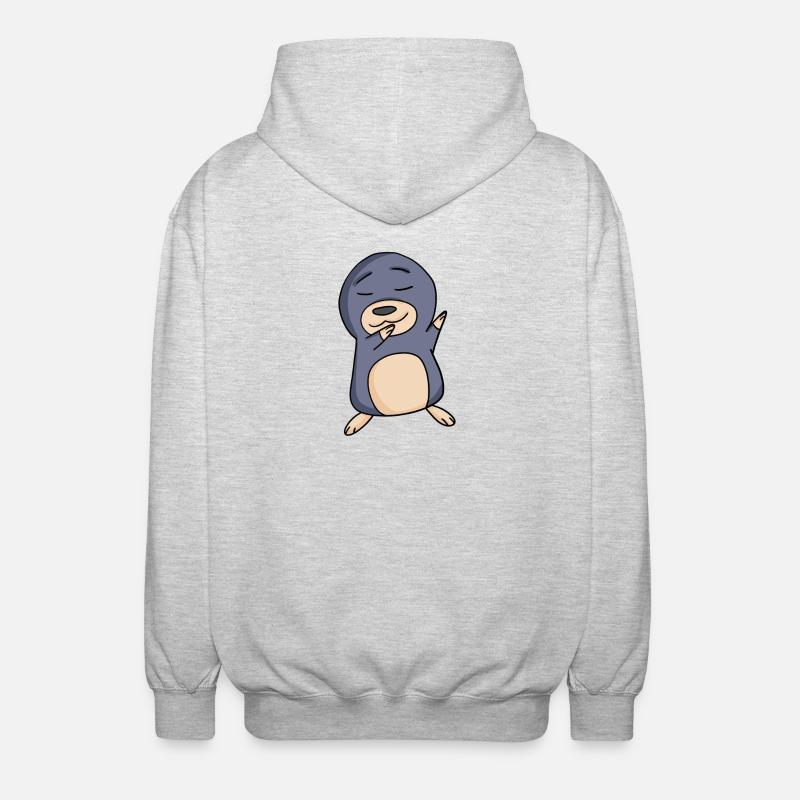 Maulwurf - Unisex Kapuzenjacke - Hellgrau meliert