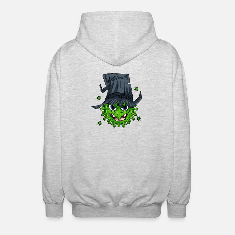 Witch Virus - Unisex Hooded Jacket - light heather grey
