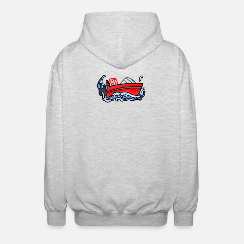 Fire Boat - Unisex Hooded Jacket - light heather grey