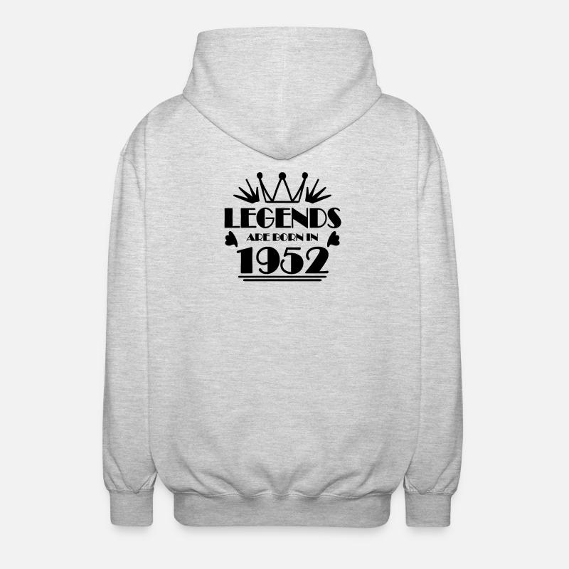1952 - Né en 1952 - Veste à capuche unisexe - gris clair chiné