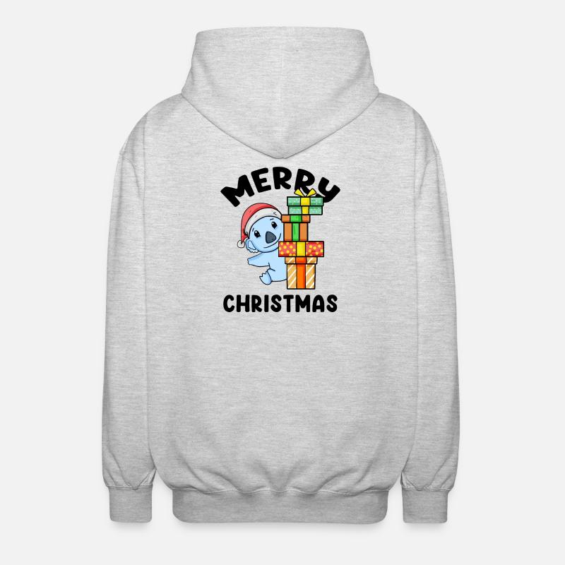 Joyeux Noël Koala - Veste à capuche unisexe - gris clair chiné