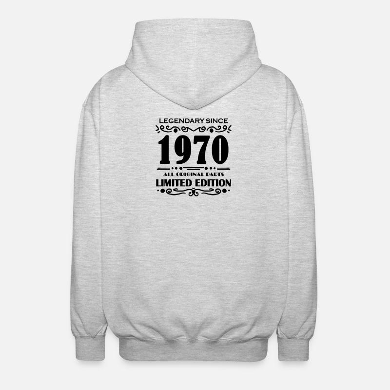 Année de construction 1970 - Veste à capuche unisexe - gris clair chiné