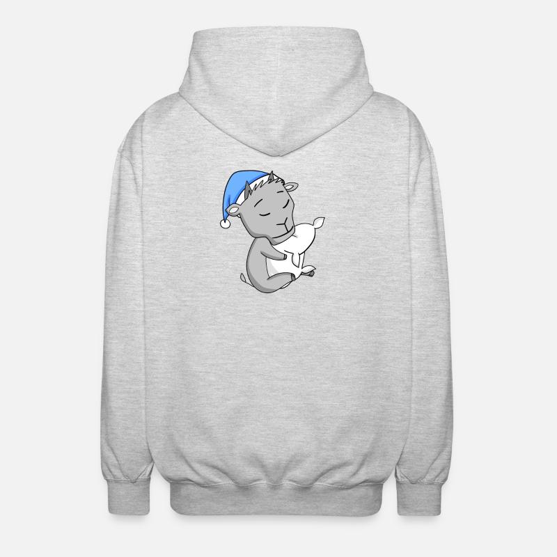Chèvre - Veste à capuche unisexe - gris clair chiné