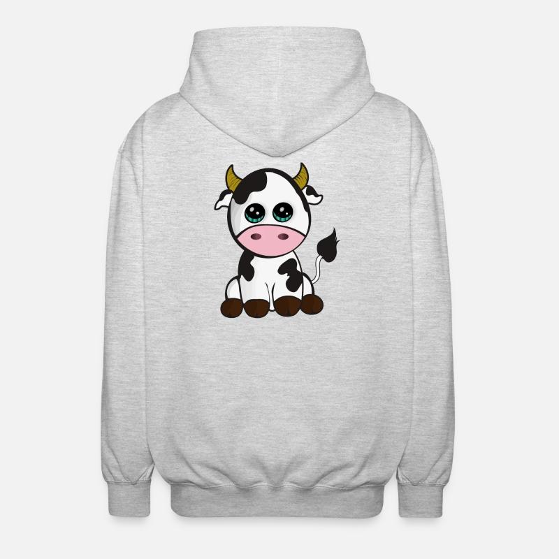Bébé vache - Veste à capuche unisexe - gris clair chiné