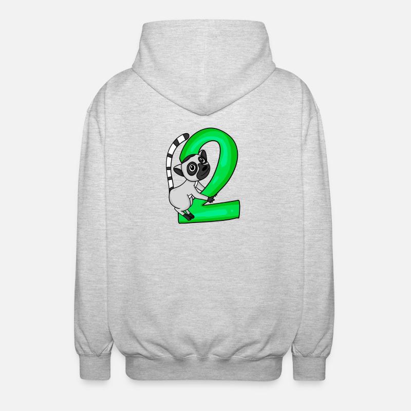 2 years old - Unisex Hooded Jacket - light heather grey