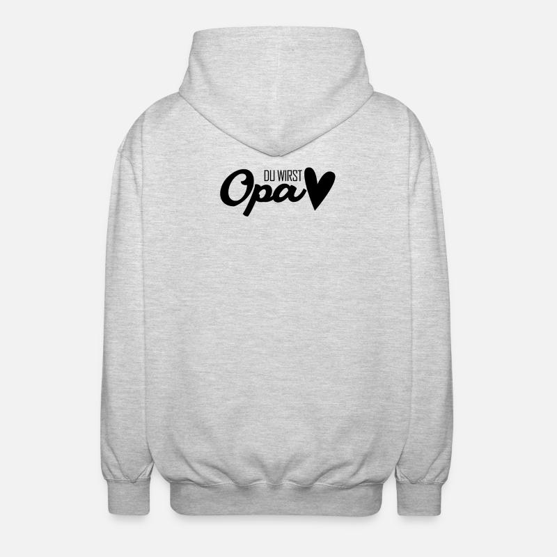 Opa - Opa werden - Bald Opa - Unisex Kapuzenjacke - Hellgrau meliert