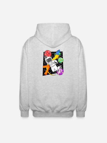 7 Years Birthday Boy Gift - Unisex Hooded Jacket - light heather grey