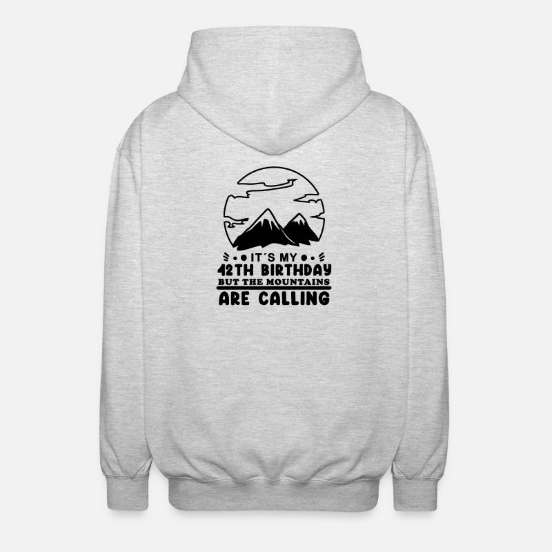 42 years old gift - Unisex Hooded Jacket - light heather grey