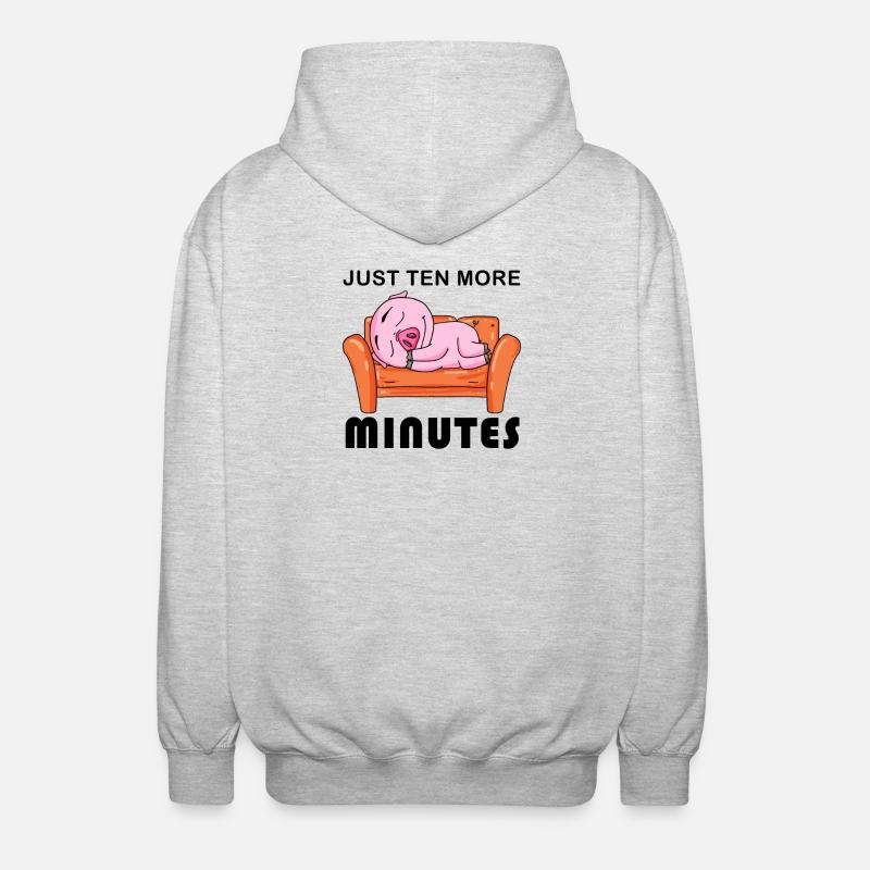 Dormez seulement dix minutes - Veste à capuche unisexe - gris clair chiné