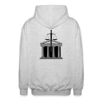 Court sword scale - Unisex Hooded Jacket - light heather grey - Back - AI Model Male 185 light (185cm)