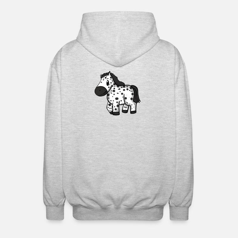 Cheval - Veste à capuche unisexe - gris clair chiné