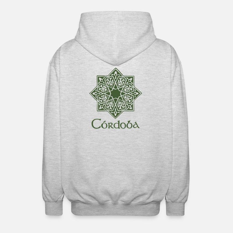 Cordoue 2 (vert) - Veste à capuche unisexe - gris clair chiné