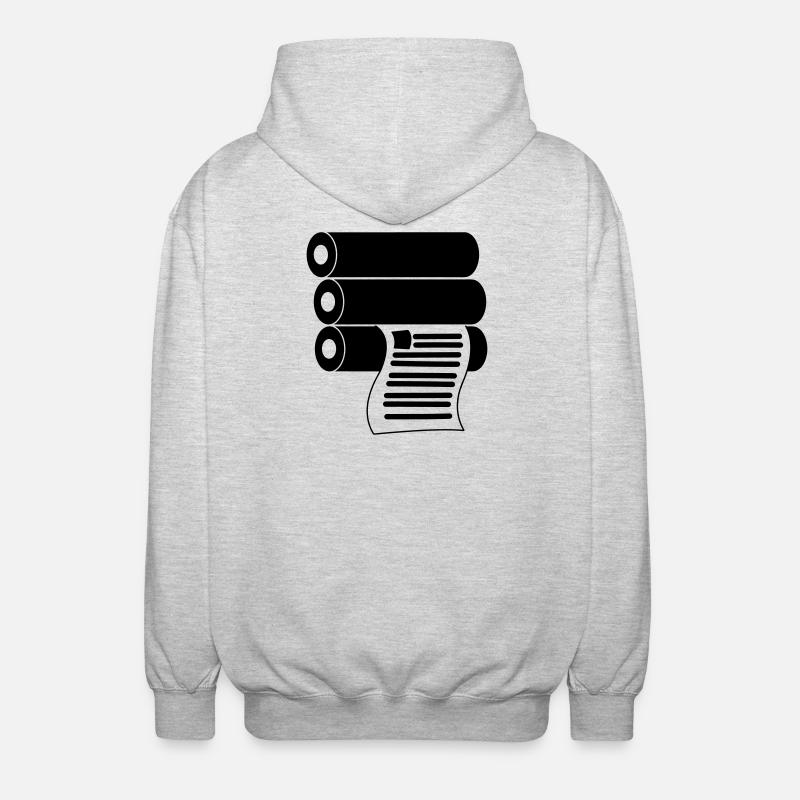 Impression du logo - Veste à capuche unisexe - gris clair chiné