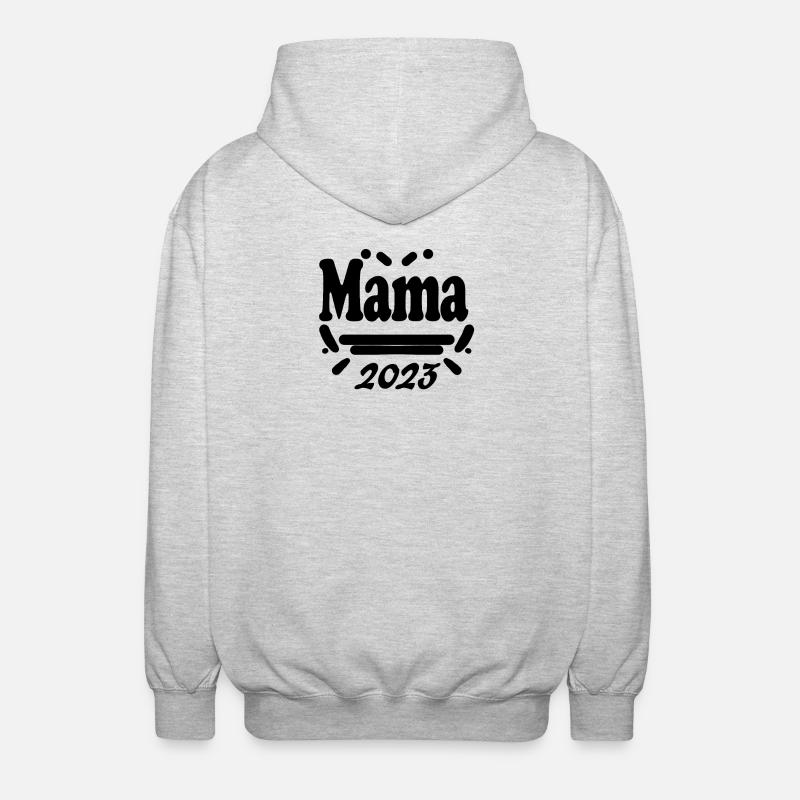 Maman 2023 - Veste à capuche unisexe - gris clair chiné
