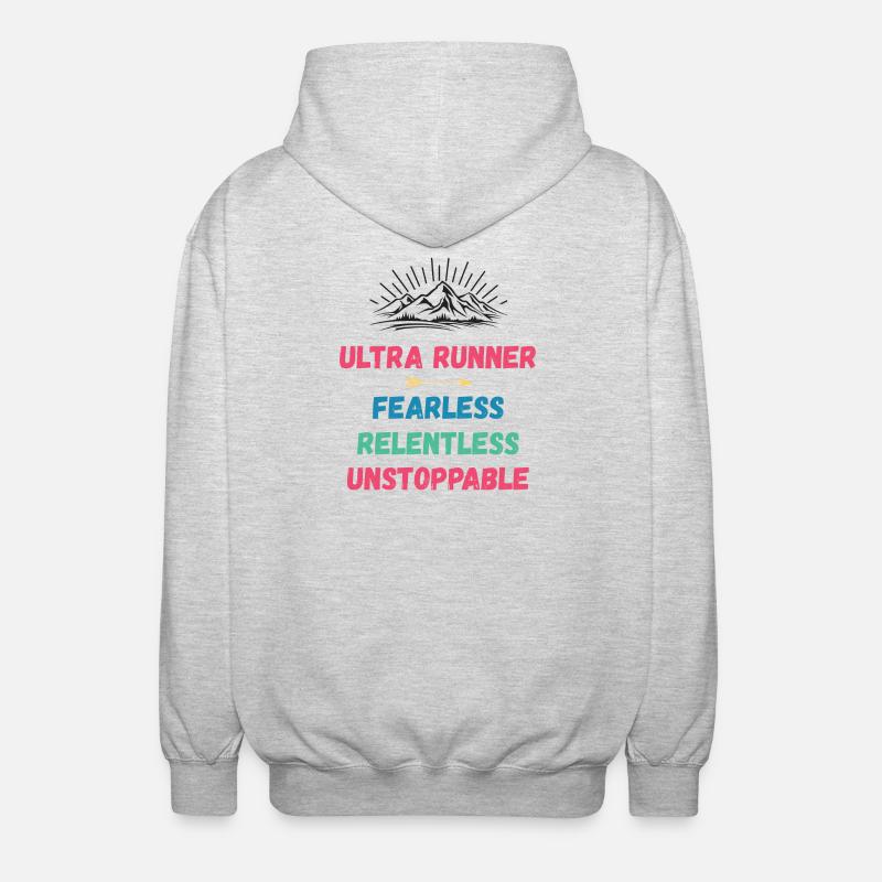 Ultra Runner - Intrépide. Implacable. Imparable. - Veste à capuche unisexe - gris clair chiné