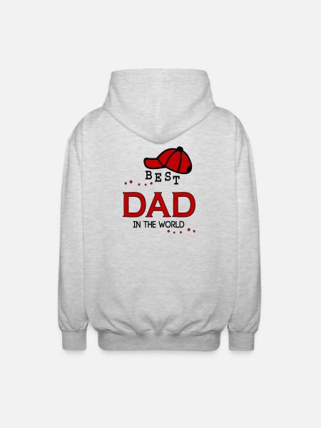Dad, Dad, Father's Day - Unisex Hooded Jacket - light heather grey