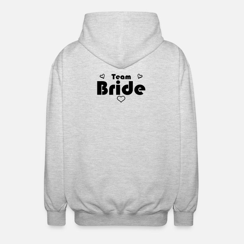 Team Bride - Unisex Hooded Jacket - light heather grey