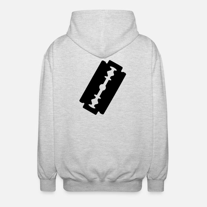 Lame de rasoir logo. - Veste à capuche unisexe - gris clair chiné