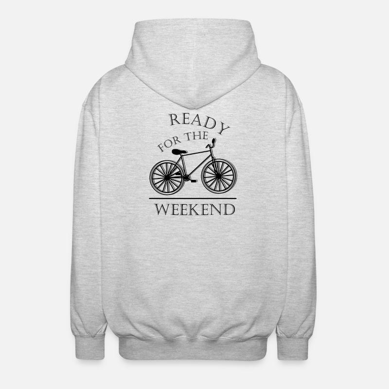 Ready for the Weekend | Geschenkidee - Unisex Kapuzenjacke - Hellgrau meliert
