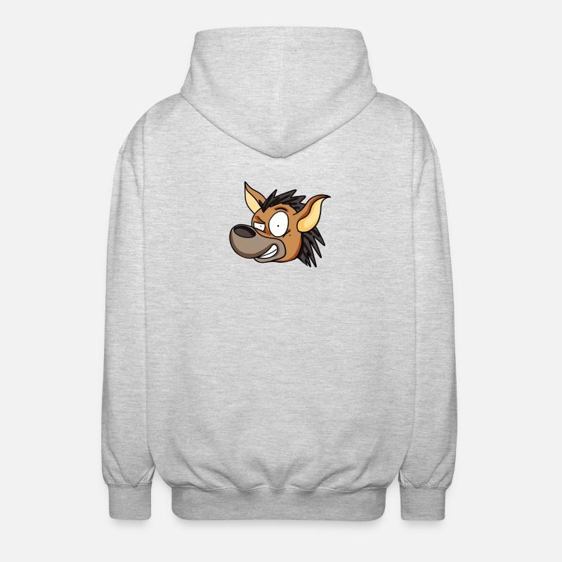 Hyäne - Unisex Kapuzenjacke - Hellgrau meliert