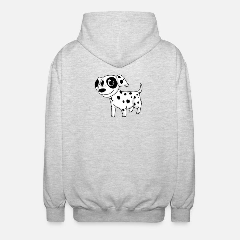 Dalmatiner Hunderasse Hund Hunde - Unisex Kapuzenjacke - Hellgrau meliert