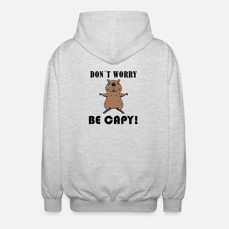 Capybara Capybara Gift - Unisex Hooded Jacket - light heather grey