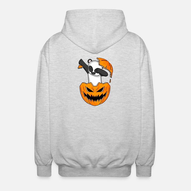 Dabbing Panda Halloween dab gift - Unisex Hooded Jacket - light heather grey