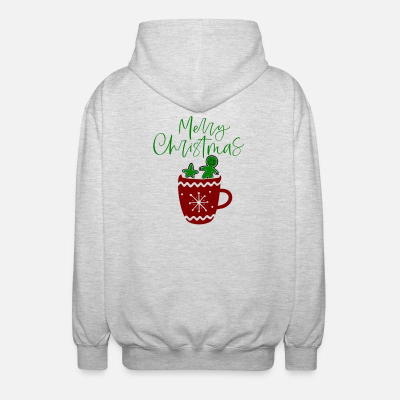 Joyeux Noël, Biscuits - Veste à capuche unisexe - gris clair chiné