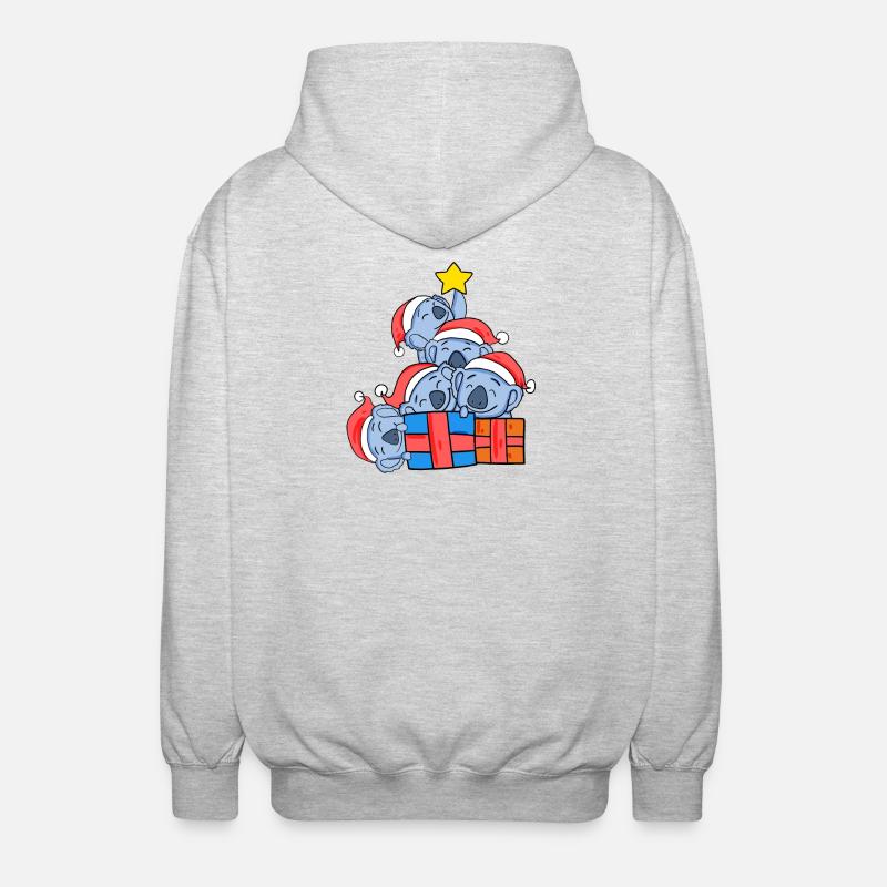 Koala sapin de Noël Noël - Veste à capuche unisexe - gris clair chiné