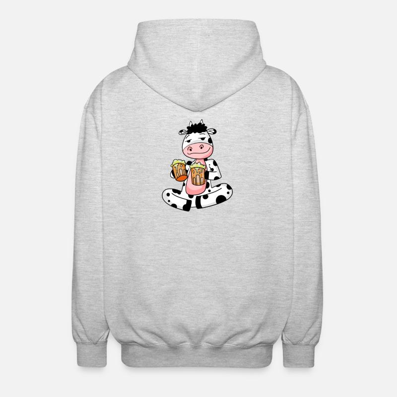 Vache à la bière - Veste à capuche unisexe - gris clair chiné