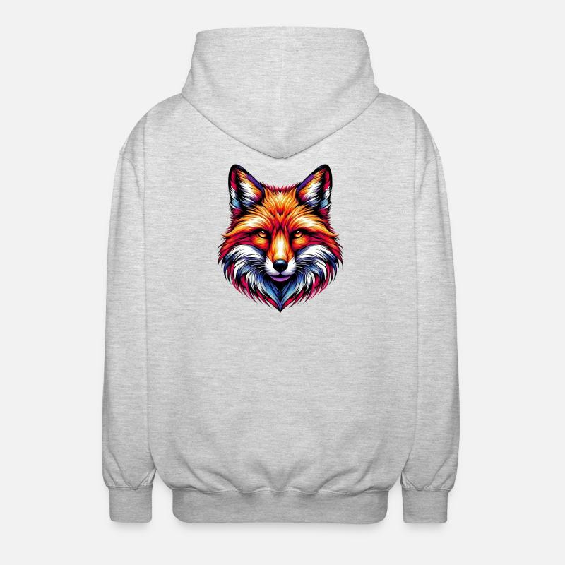 Fuchs - Unisex Kapuzenjacke - Hellgrau meliert