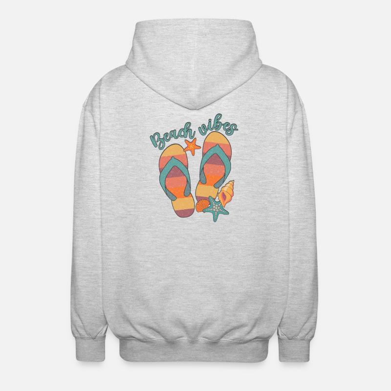 Beach Vibes - Unisex Hooded Jacket - light heather grey