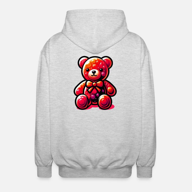 Bär - Unisex Kapuzenjacke - Hellgrau meliert