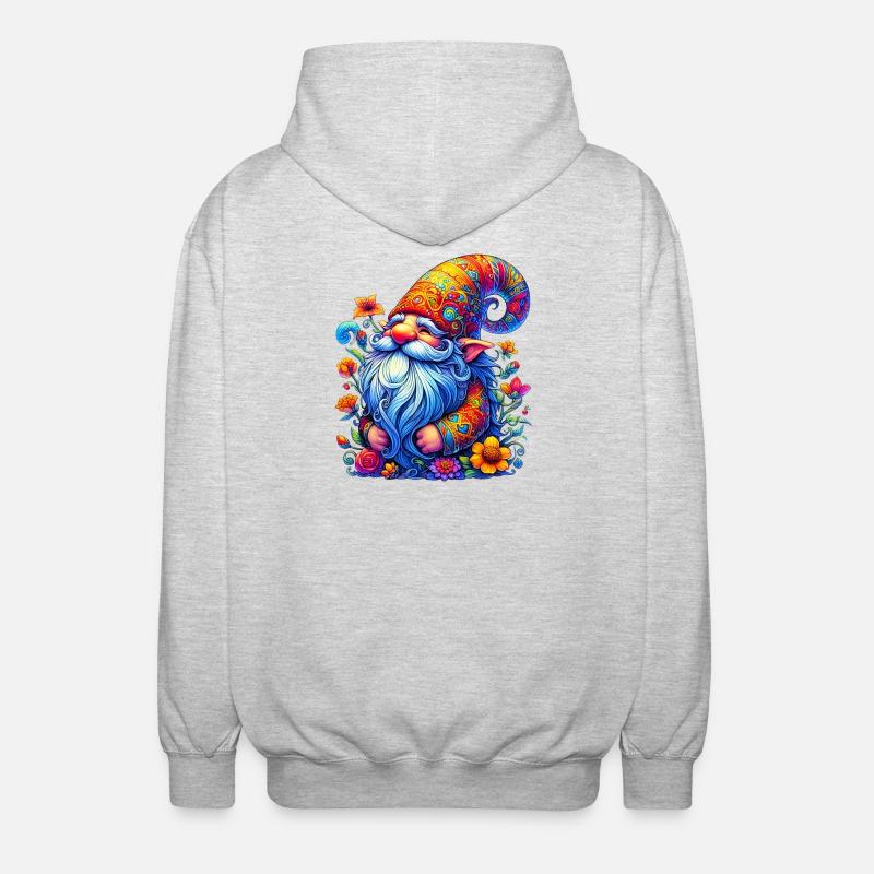 Gnom-Goblin-Elf - Unisex Kapuzenjacke - Hellgrau meliert
