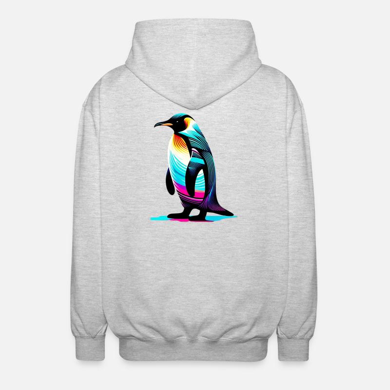Pingouin - Veste à capuche unisexe - gris clair chiné